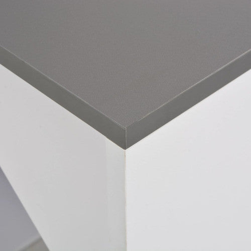 vidaXL Bar Table Pub Table Bistro Table for Dining Room with Cabinet White