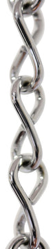 Steel Single Jack Basket Chain, 65 Reel, Polished Chrome, U15