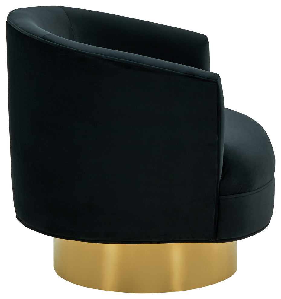 Divani Casa Basalt Modern Black Fabric Accent Chair