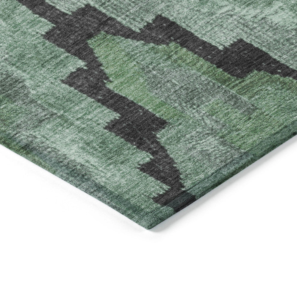 Machine Washable Indoor/Outdoor Chantille ACN1894 Green 1'8" x 2'6" Rug