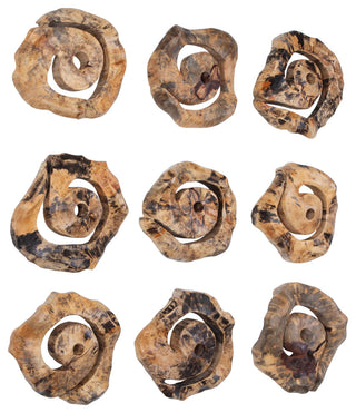 Uttermost Corkscrew Wood Wall Decor Set of 9