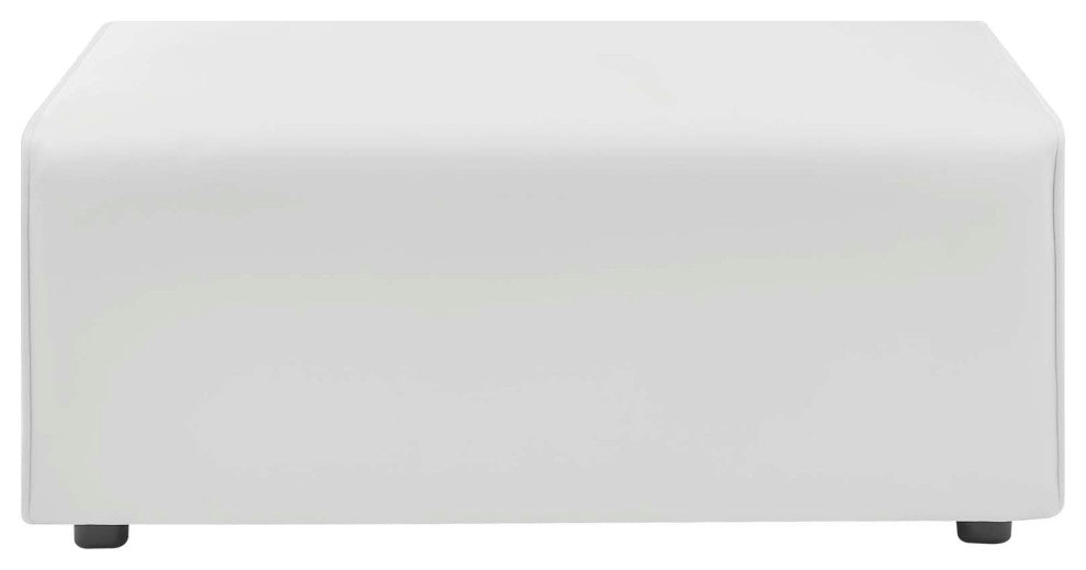 Sectional Sofa Set, Faux Vegan Leather, White, Modern, Living Lounge Hospitality