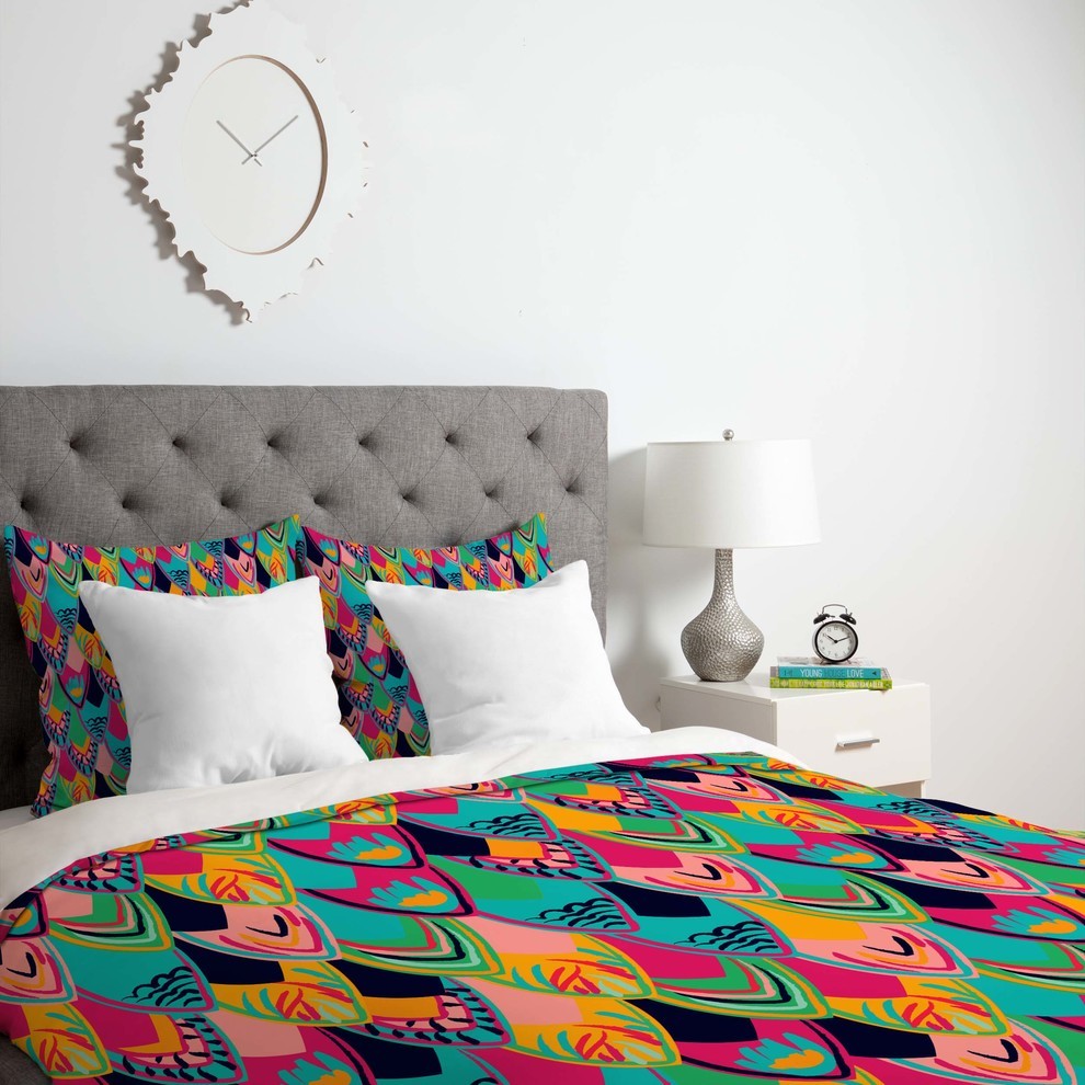 Deny Designs Vy La Love Birds 1 Duvet Cover - Lightweight