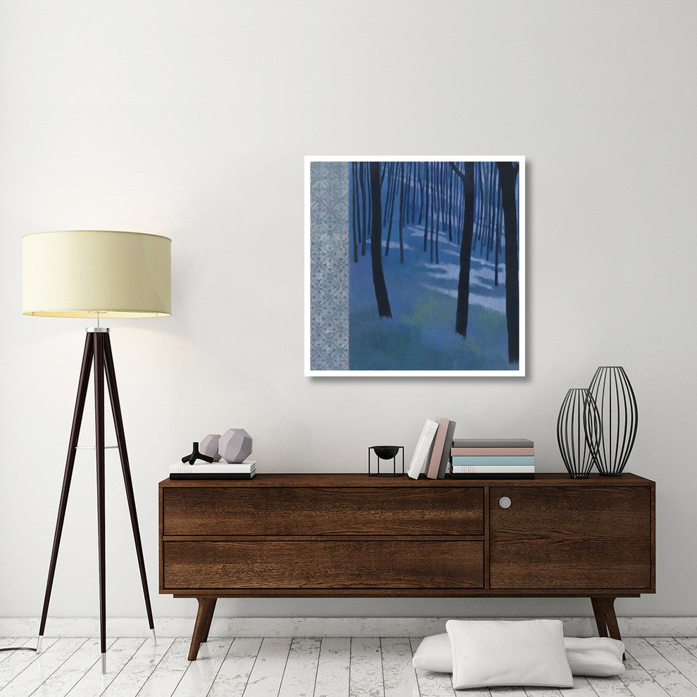"Blue Path to the Edge of the Woods" Paper Print by Kathrine Lovell, 38"x38"