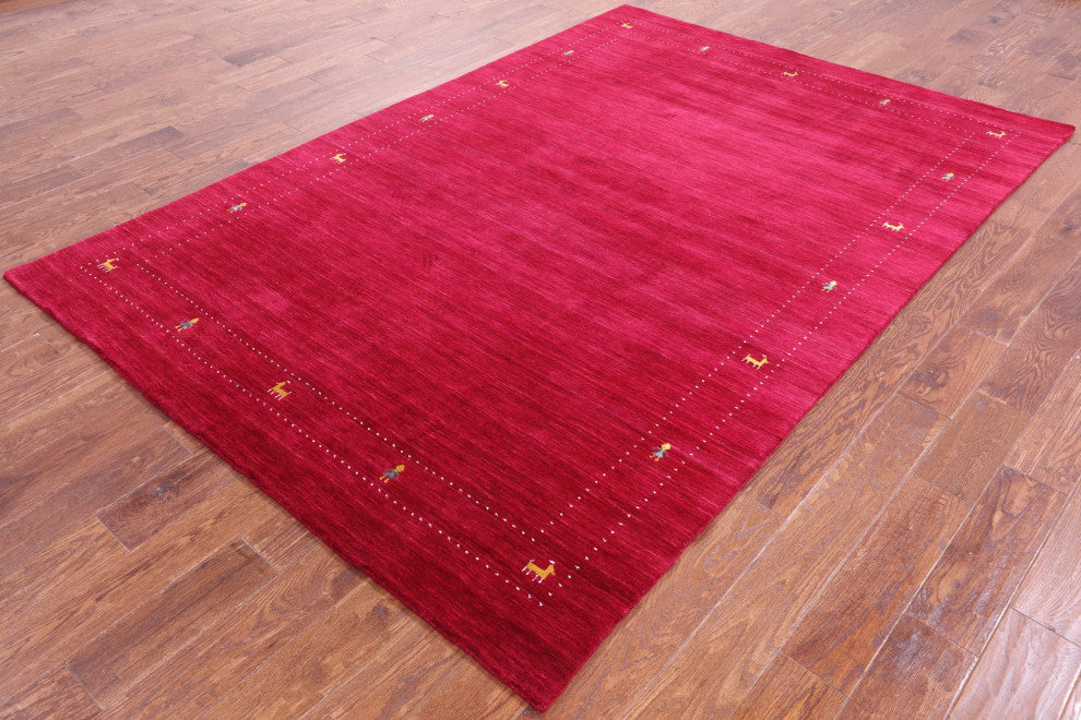 Persian Gabbeh Handmade Wool Rug 6' 0" X 9' 0" - Q15217