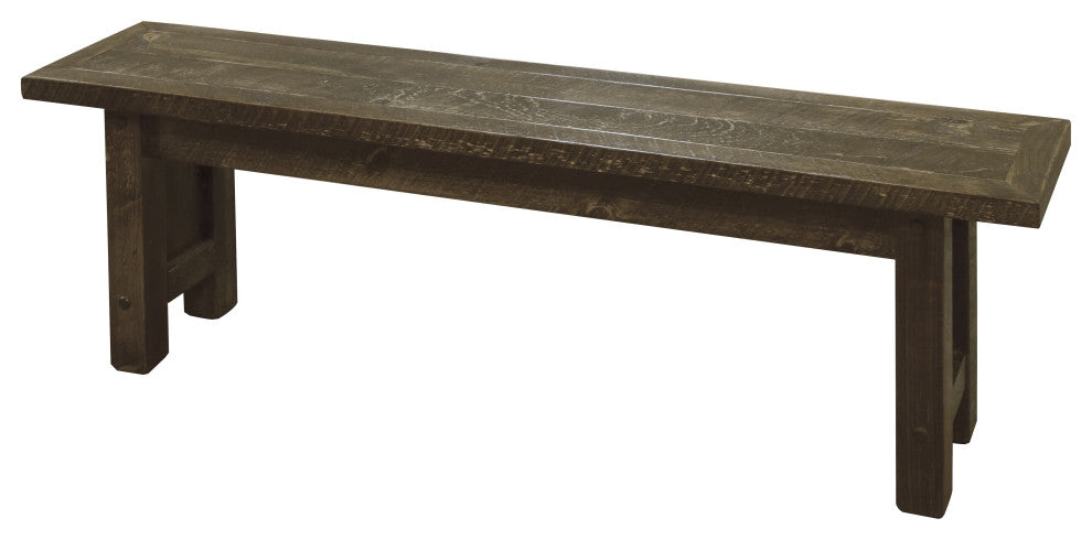 Barnwood Style Timber Peg Dining Bench, Weathered Slate, 6 Foot