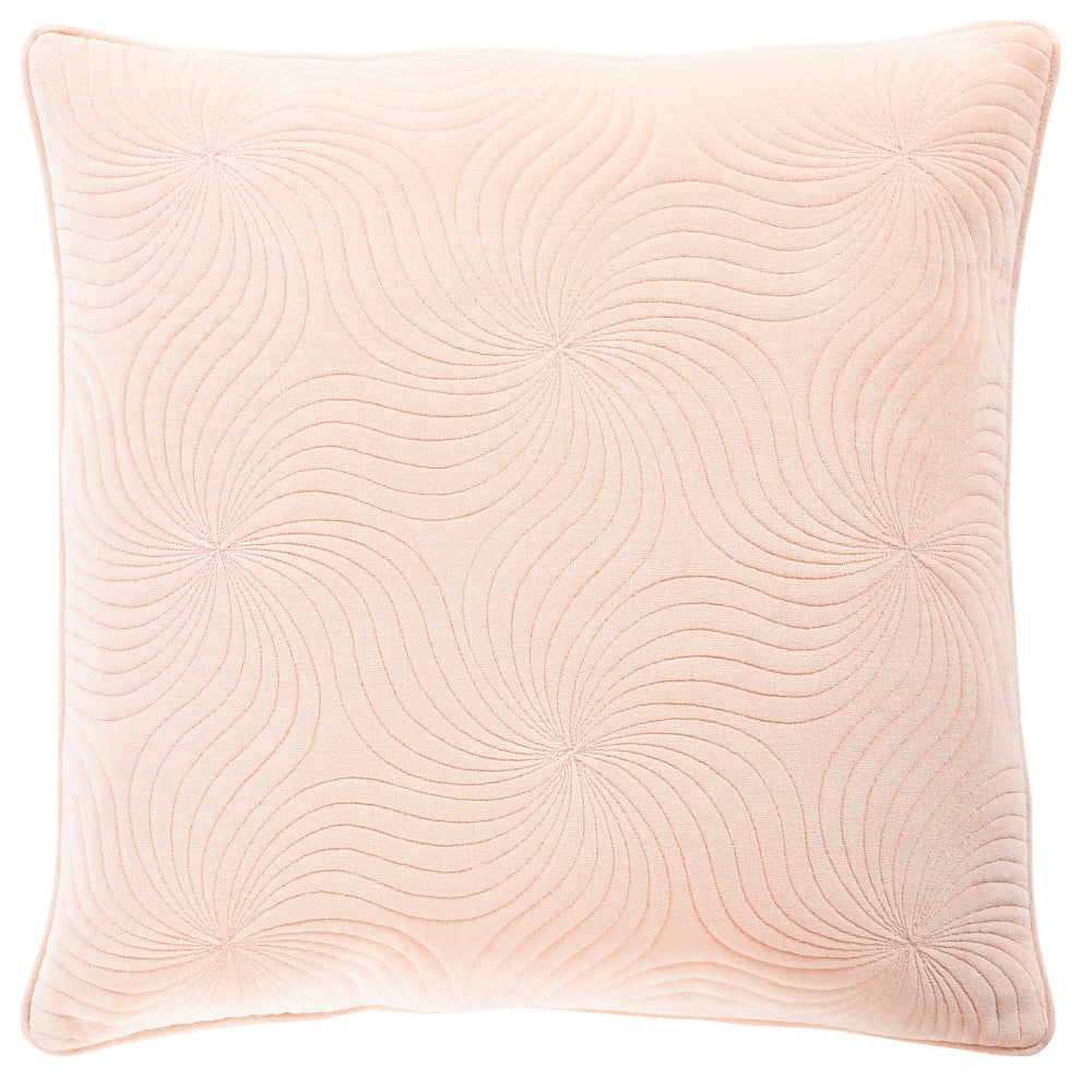 Surya Qcv-006 Dusty Pink Pillow Shell With Polyester Insert 22"H X 22"W