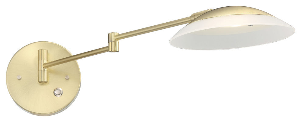 Meran Turbo Swing-Arm Lamp, Satin Brass