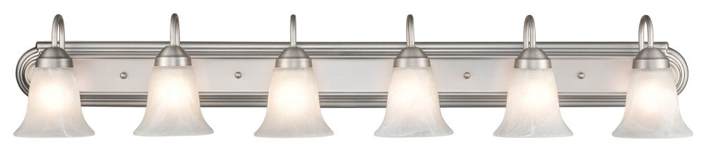 Millennium 4286-SN Six Light Vanity, Satin Nickel Finish