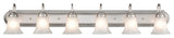 Millennium 4286-SN Six Light Vanity, Satin Nickel Finish