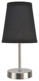 40085-3, 1-Pack Set, 1-Light Candlestick Table Lamp, Satin Nickel 10" High