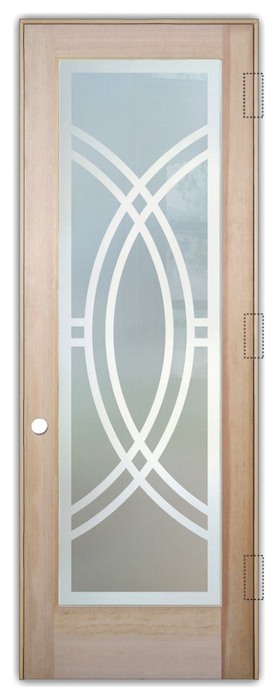 Interior Prehung Door or Interior Slab Door - Demi Circle - Douglas Fir...