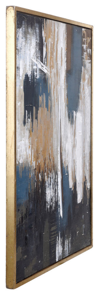 Apollo Framed Canvas Art- Small Hand Painted Abstract Multicolored