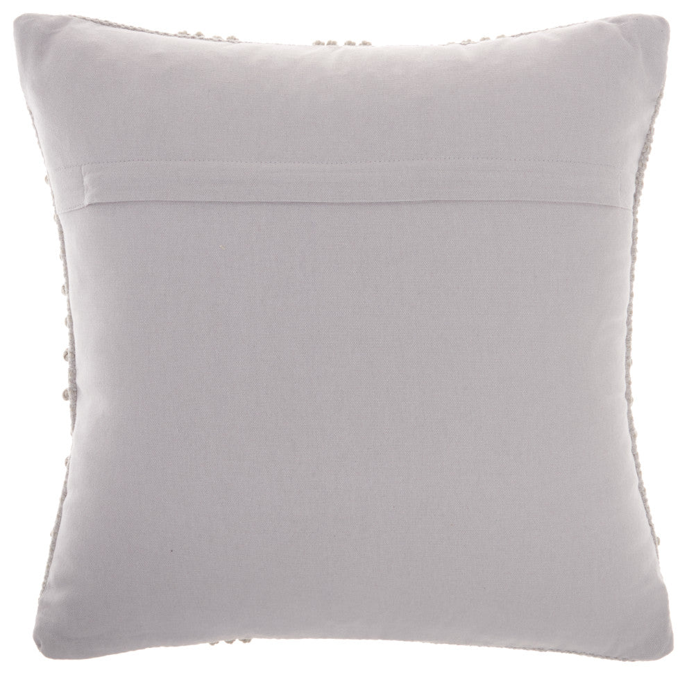 Mina Victory GC380 Throw Pillow, Light Grey, 18"X18"