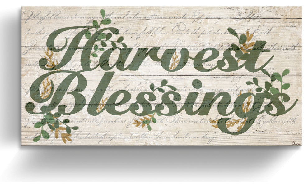 Harvest Blessings Wrapped Canvas Fall Wall Art
