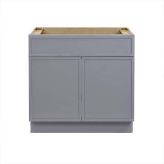 Vanity Art Birch Plywood Single Base Storage Cabinet, Gray, 33"