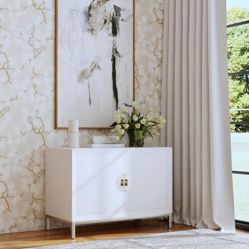 Langer Cottage White 2- Door Cabinet