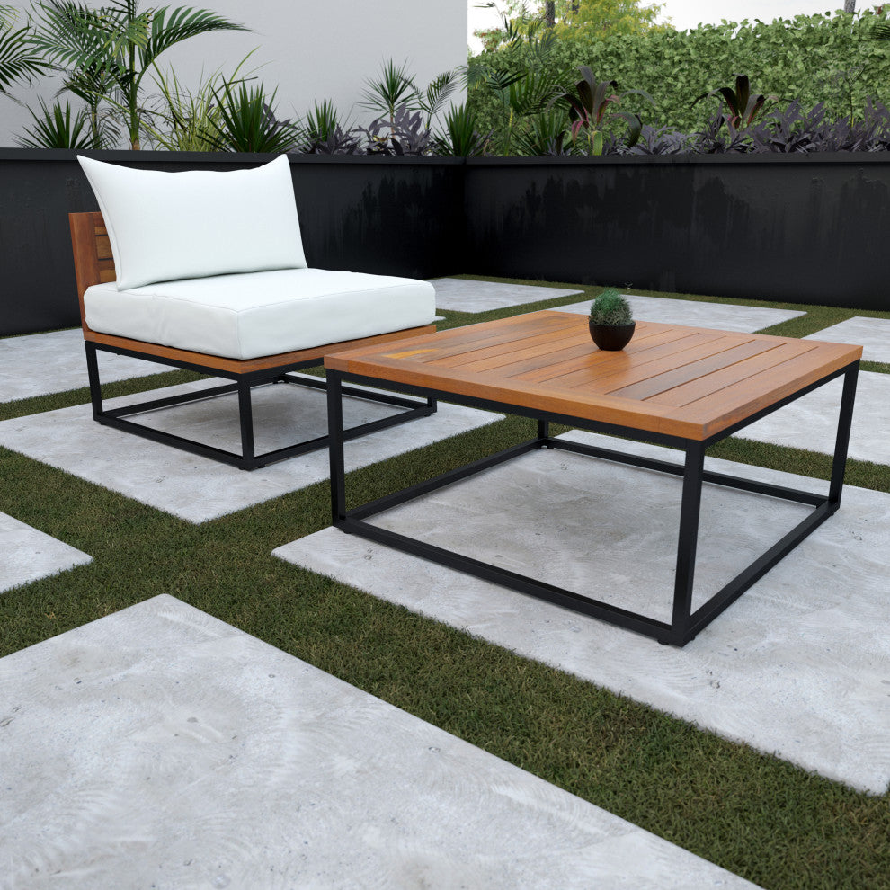 Amara Outdoor Coffee Table and Chair Set 2-Piece