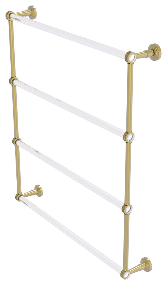 Pacific Beach 4 Tier 30" Ladder Towel Bar with Dotted Accents, Satin Brass