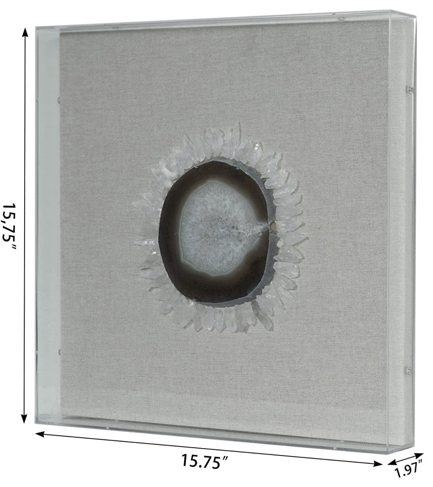 Quartz Sun Flower Shadow Box Wall DÃ©cor