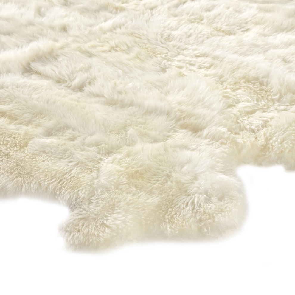 Lalo Lambskin Rug-White-5.7'x5.75'