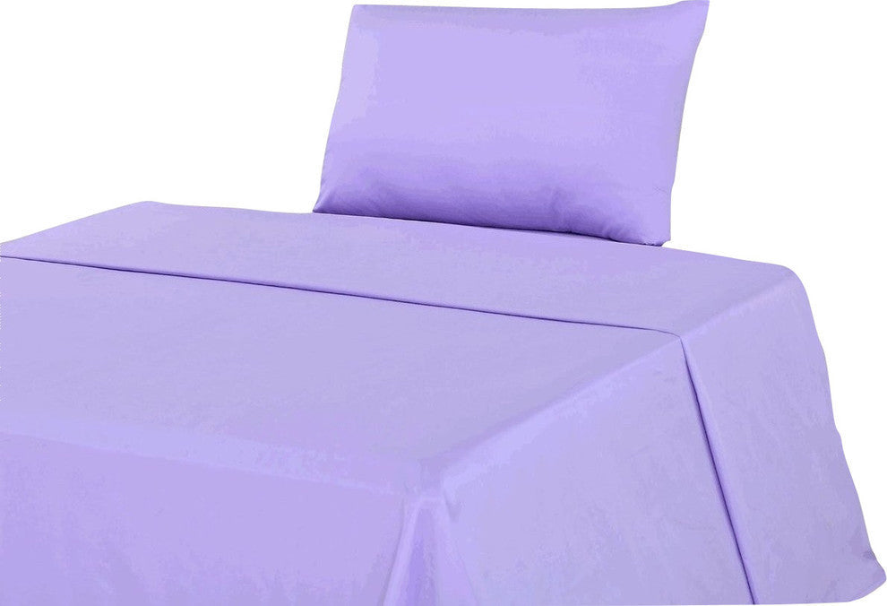 Tache 3-Piece Bed Sheet Set Purple Flat Sheet, Twin