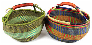 Bolga Market Basket, Large, Mixed Colors