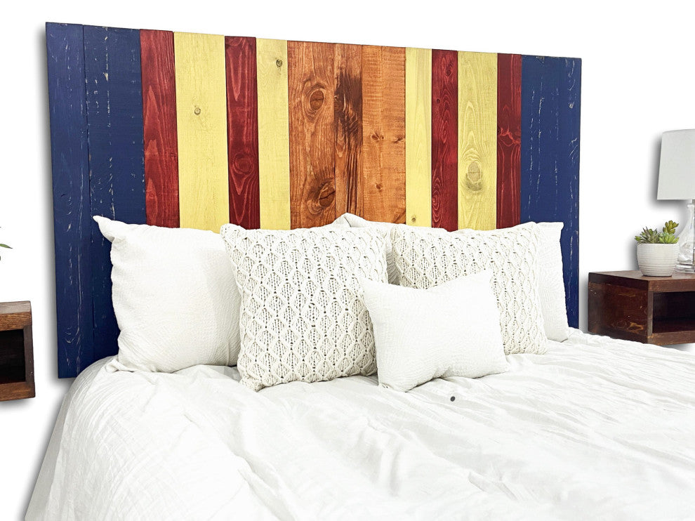 Handcrafted Headboard, Leaner Style, Copper Mix, Twin