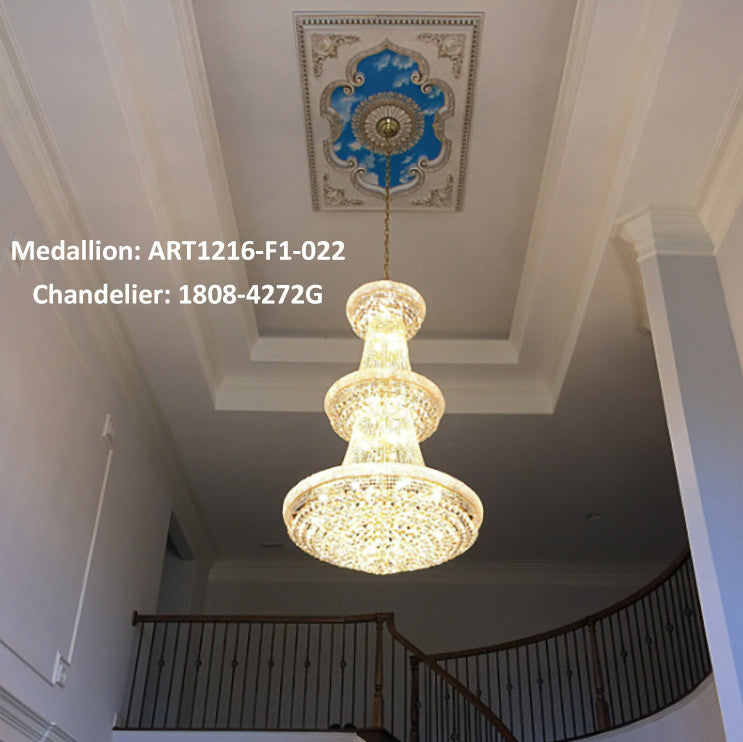 Artistry Lighting, Rectangle 63" x 47" Gold Ceiling Medallion (ART1216-F1-096)