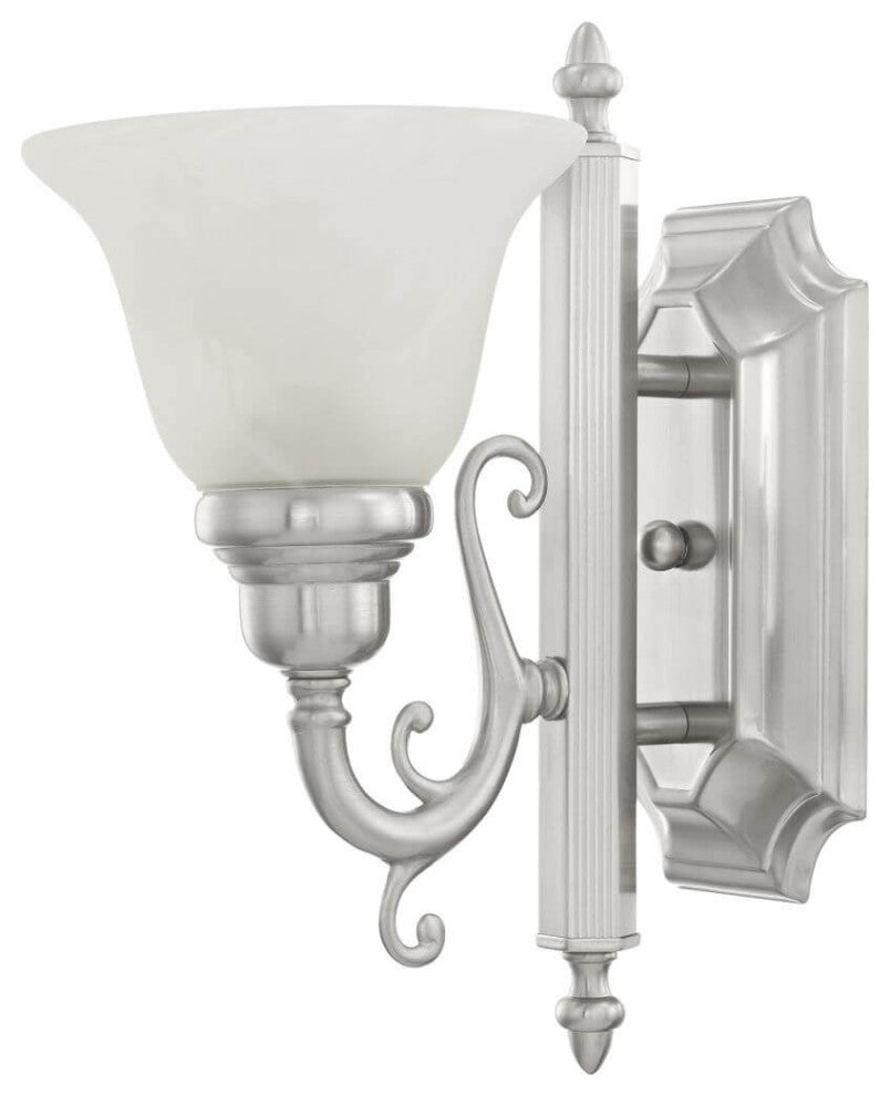 Livex French Regency 1 Light 6" Bath Lighting, Brushed Nickel