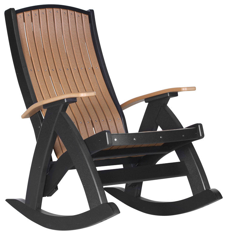 Poly Comfort Rocker, Cedar & Black