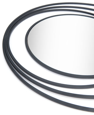 Luna Round Mirror Black