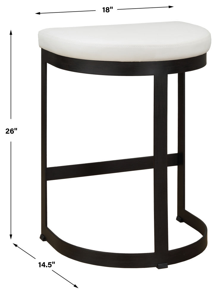 Uttermost Ivanna White Counter Stool