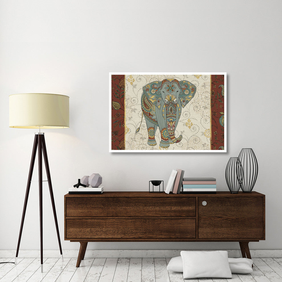 "Elephant Caravan IA" Digital Paper Print by Daphne Brissonnet, 50"x34"