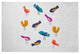 Tweets Spring Chenille Rug, Teal, 2'x3'