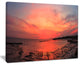 "Outstanding Panorama of Sunset in Sea" Seascape Art Canvas, 40"x30"