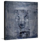 "Blue Smile" Painting Print on Brushed Aluminum, 48"x48"