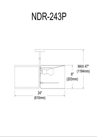 4 Light Gold Notched Drum Pendant, White Shade and Diffuser