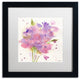 Sheila Golden ''A Bouquet For You'' Matted Framed Art, Black Frame, White, 16x16