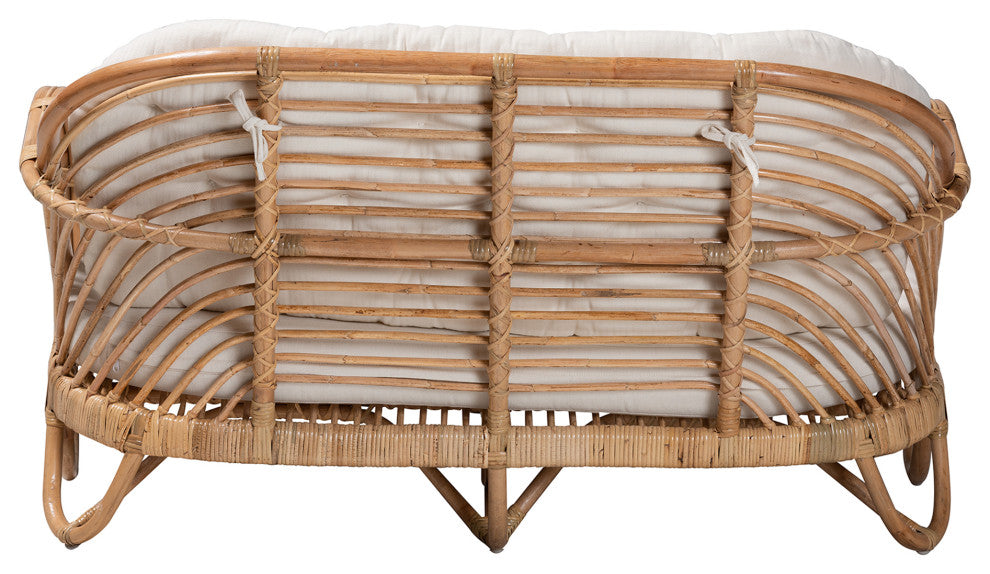 Kiki Natural Brown Rattan Loveseat