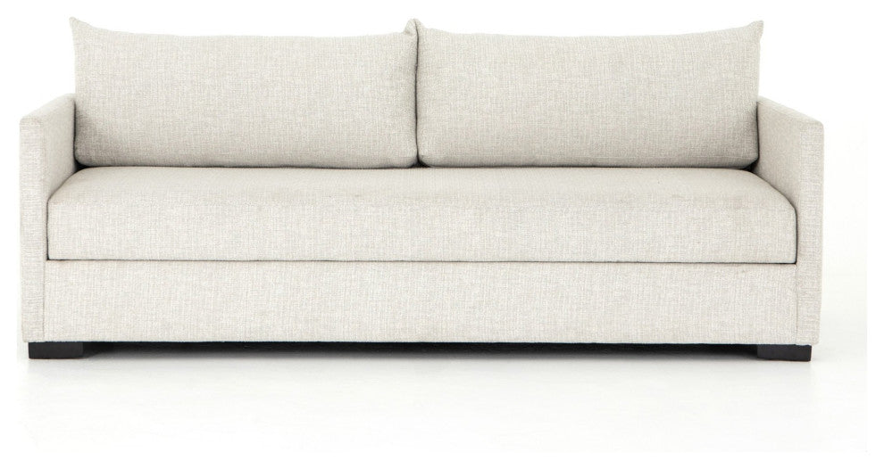 Wickham Sofa Bed, 86.5" Alameda Snow, Ebony, Ronan Linen, Queen