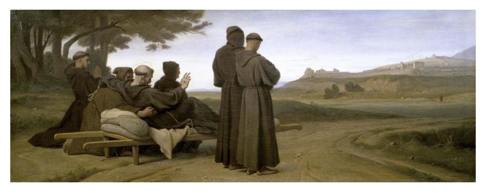 "St. Francis d'Assise" Digital Paper Print by Francois Leon Benouville, 38"x15"