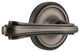 Classic Rose With Fleur Lever, Antique Pewter, Privacy, Left-Handed
