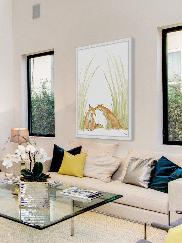 "Foxy Love" Framed Painting Print, 16"x24"