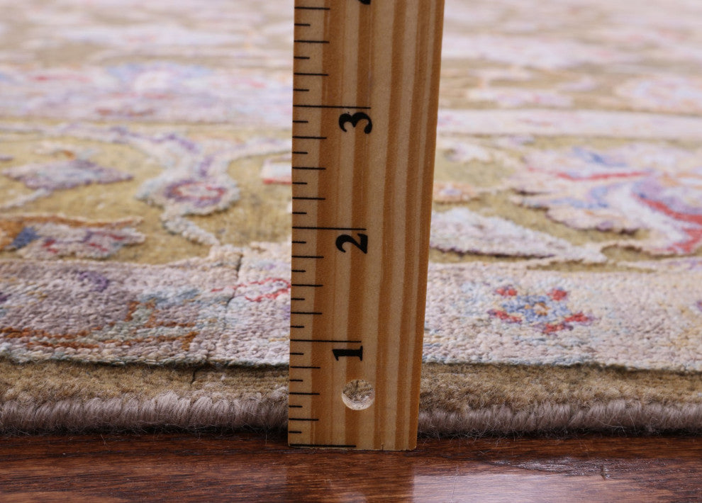 Wool and Silk Persian Hand Knotted Rug 8' 0" X 9' 9"- Q5968