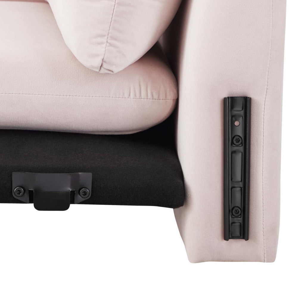 Armchair Accent Chair, Velvet, Pink, Modern, Living Lounge Hotel Hospitality