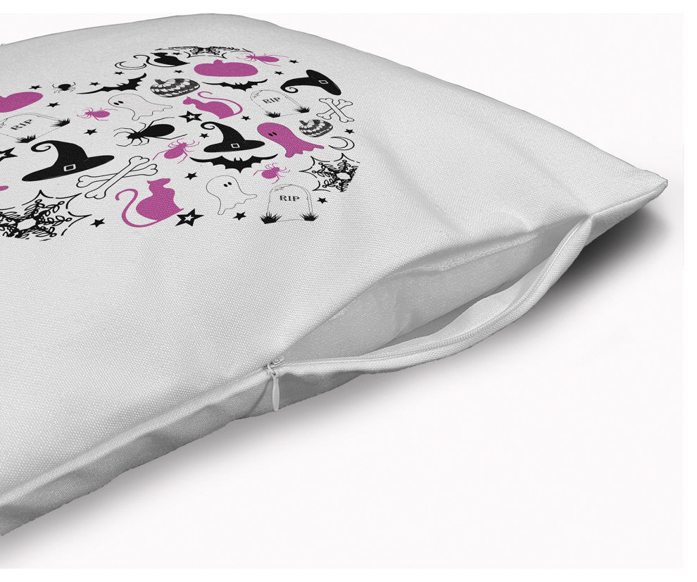 Halloween Heart Accent Pillow With Removable Insert, Orchid, 20"x20"