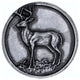 Whitetail Round Deer Knob, Pewter