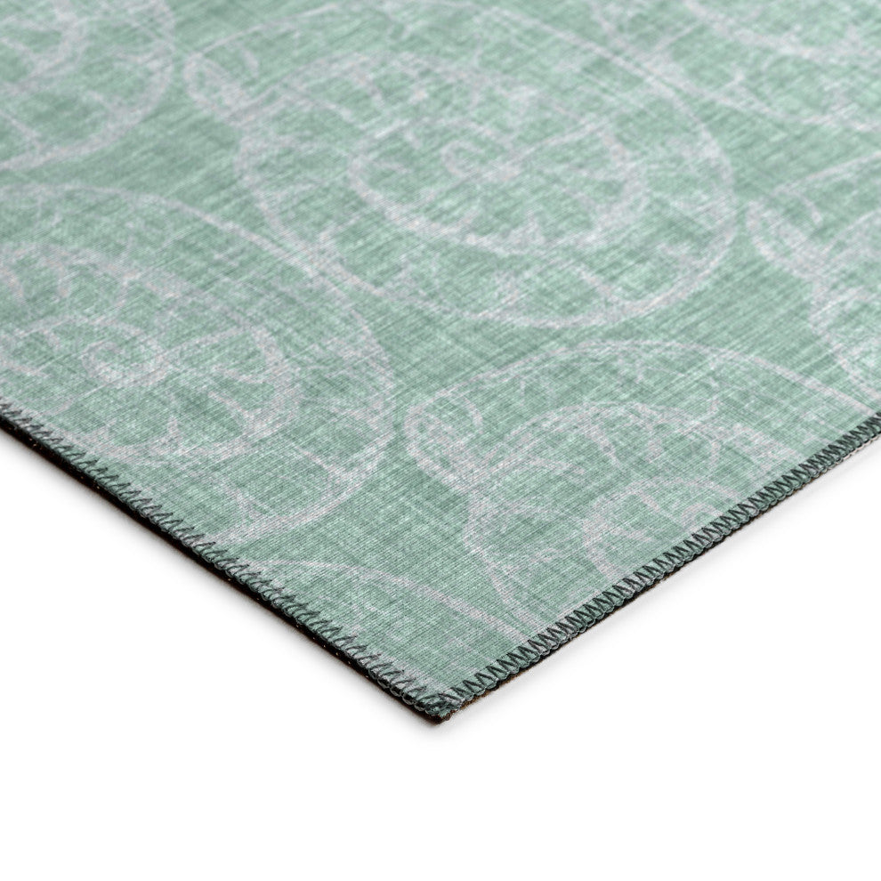 Indoor/Outdoor Seabreeze SZ11 Sage Machine Washable 8' x 10' Rug