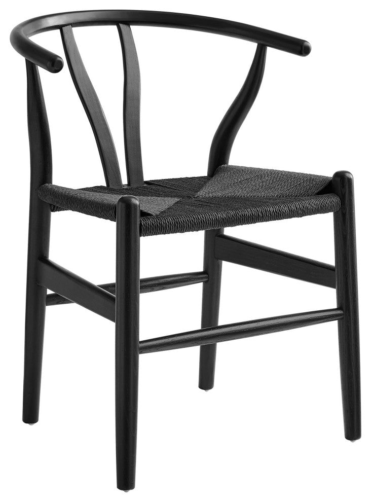 Amish 29" Wood Dining Chair, Black Black